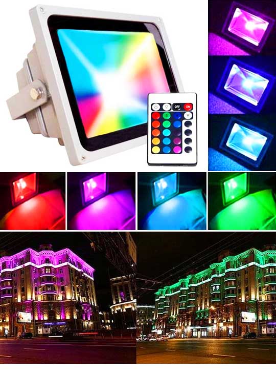 Прожектор RGB 150Вт с пультом